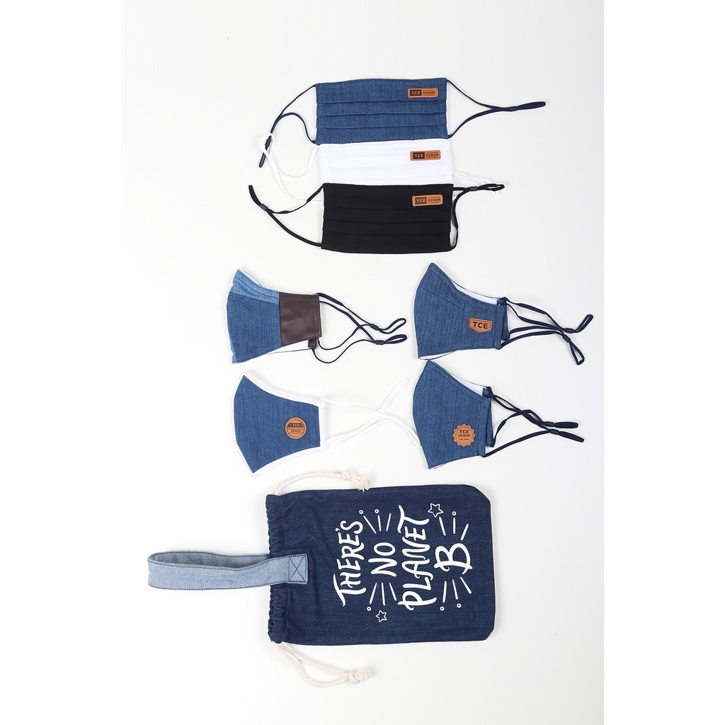 [TẶNG TÚI JEANS] Set 7 Khẩu Trang Denim Kháng Khuẩn