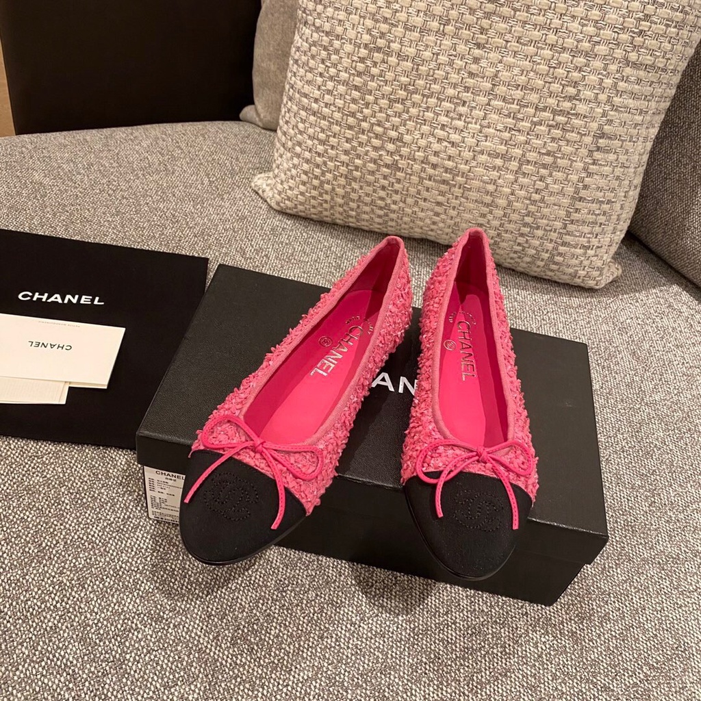 Giày Lười Đế Bằng Màu Đen/Vàng Cho Nữ Tập Múa Ba Lê