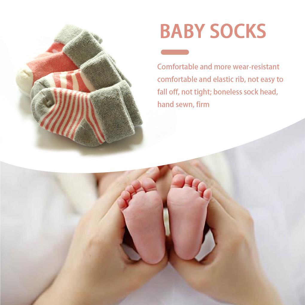 Set 9 Đôi Tất Cotton Thoáng Khí Chống Trượt Cho Bé