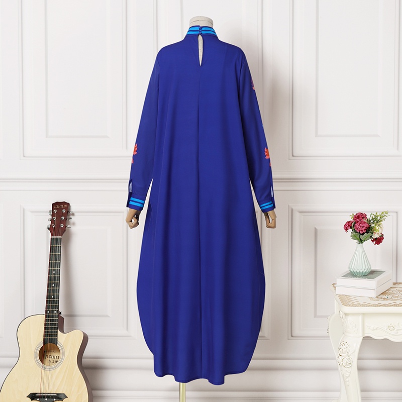Đầm dài ZANZEA xẻ tà phong cách Châu Âu vintage cho nữ