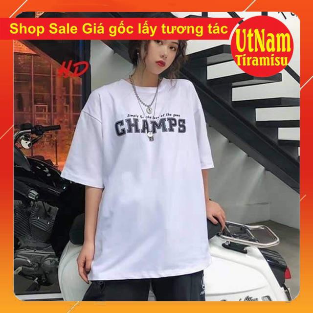 Áo phông Champs 🦋unisex form rộng tay lỡ oversize  Hoạt hình Hot trend [freeship]