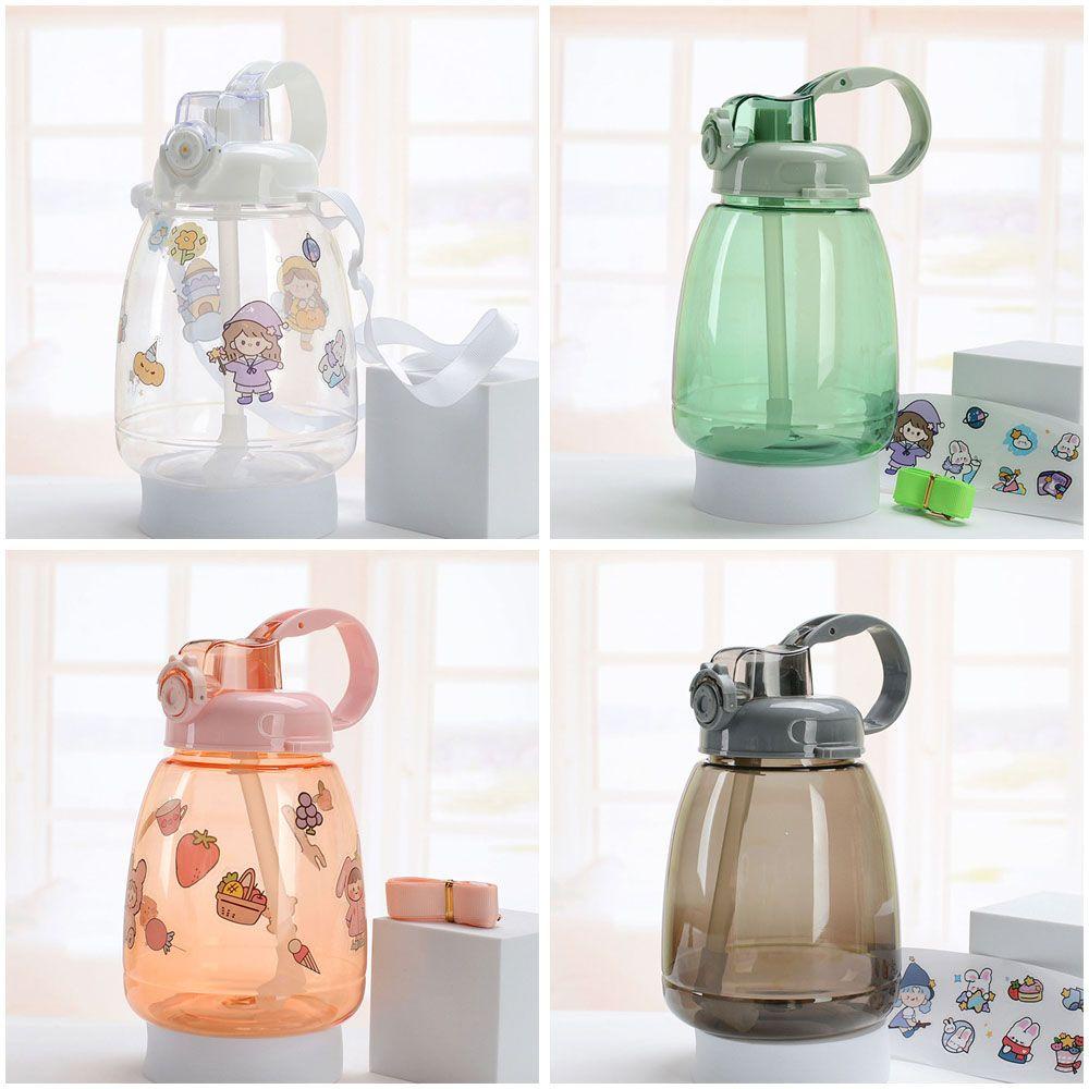 Bình Nước Nhựa Chống Rò Rỉ Có Dây Đeo Cho Nữ
