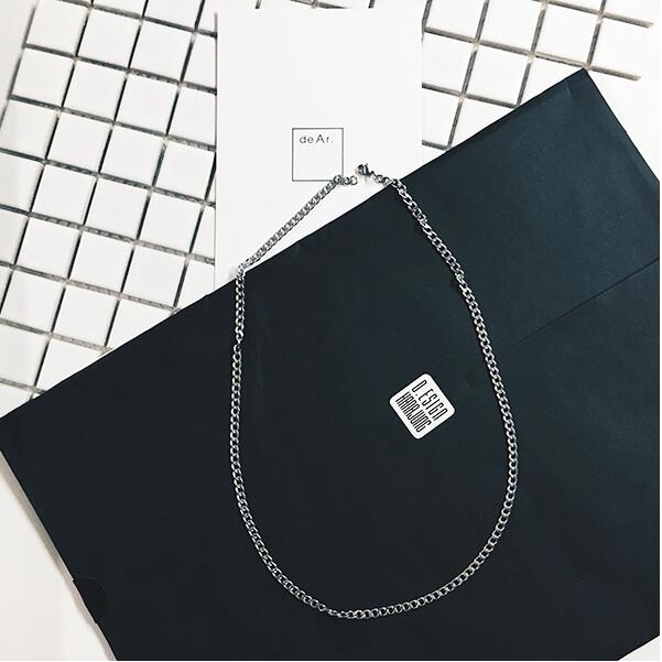 Titanium steel necklace female couple hip-hop Japanese and Korean version of the net red