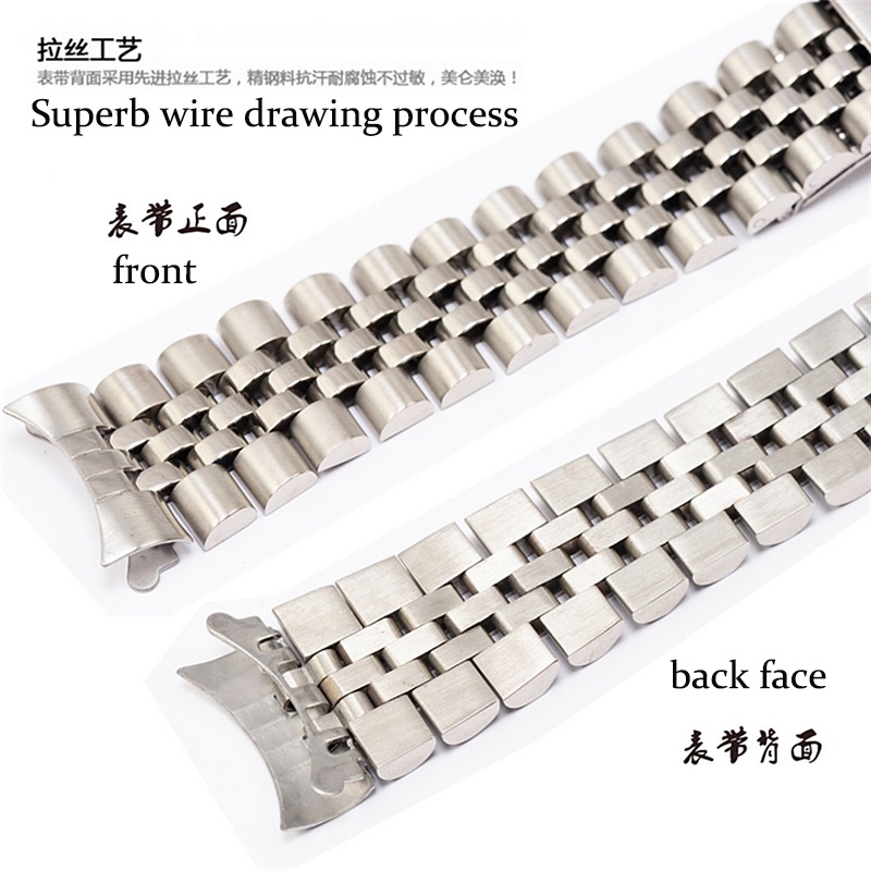 Dây Đeo Bằng Thép Không Gỉ 13mm 17mm 18mm 19mm 20mm 20mm 21mm 22mm Cho Đồng Hồ Rolex