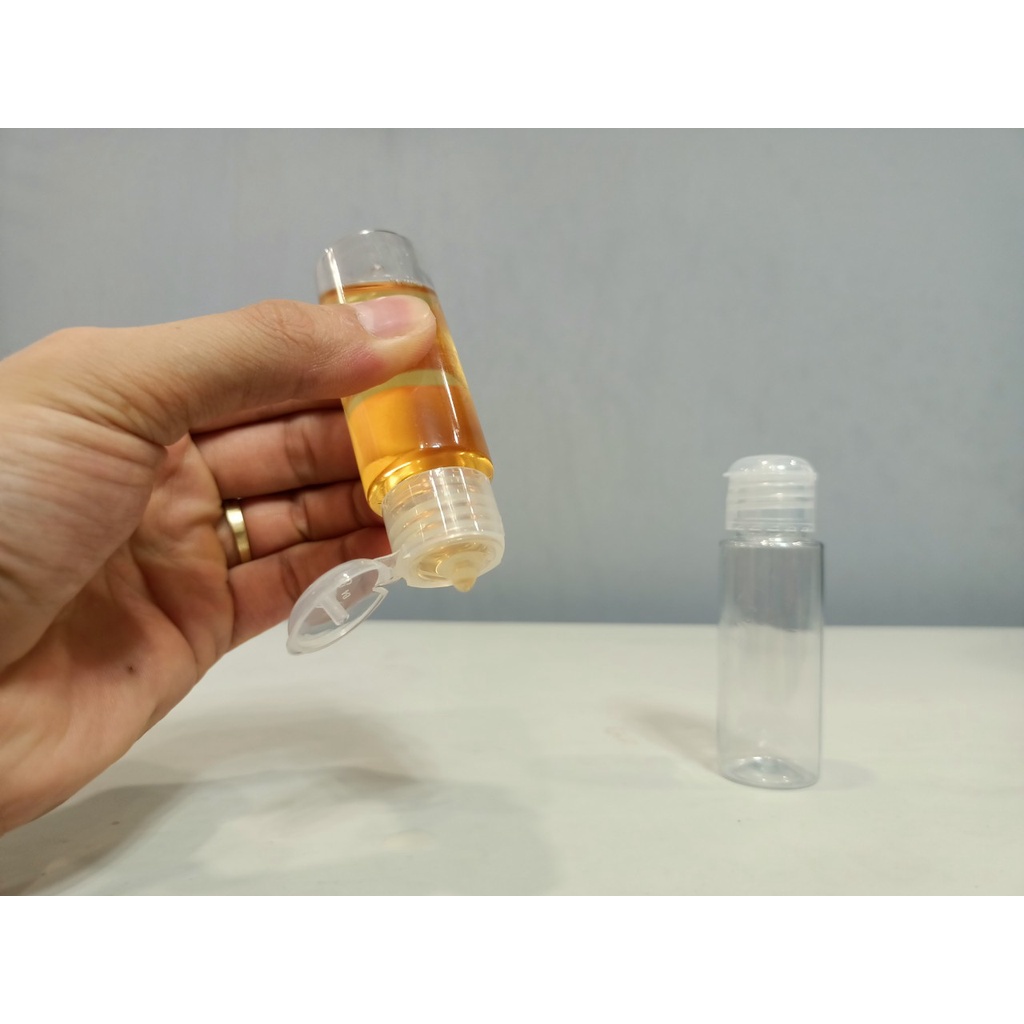 Chai nhựa NẮP BẬT màu trong, nâu chiết mỹ phẩm, gel rửa tay 30ML