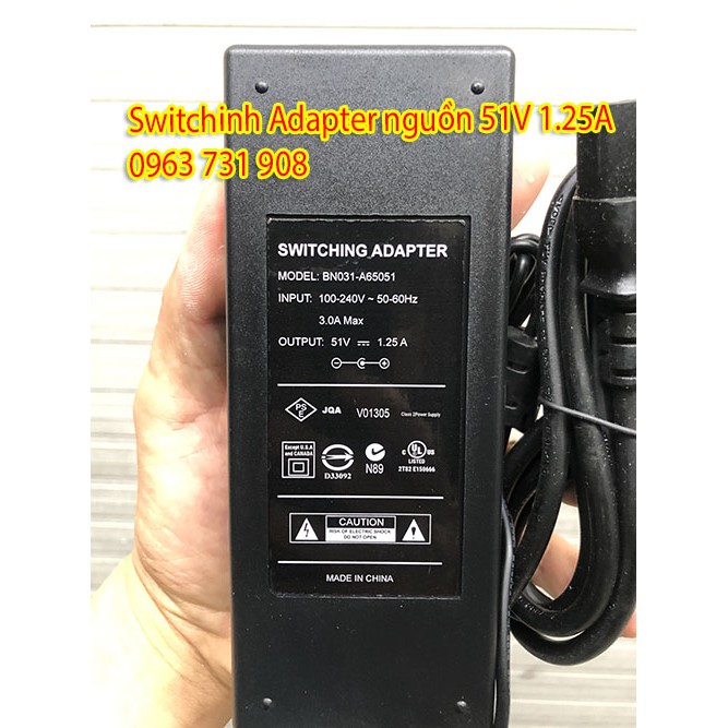 Switchinh Adapter nguồn 51V 1.25A chính hãng