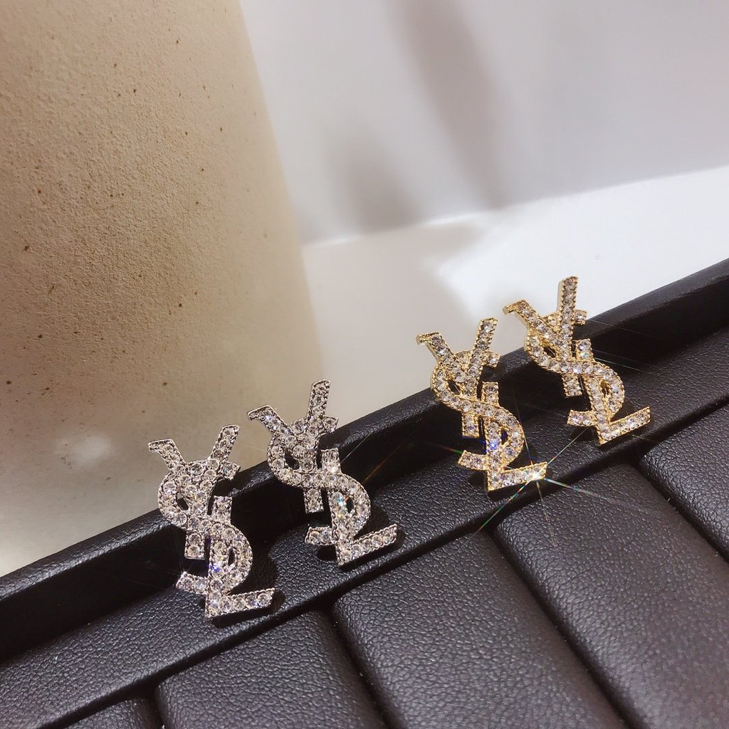 YSL Bông Tai Bạc 925 Thời Trang Cho Nữ