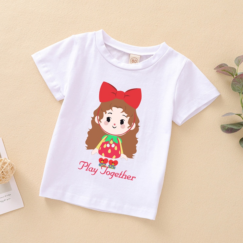 Áo thun cộc tay cho bé in hình nhân vật trong Play Together cực hot