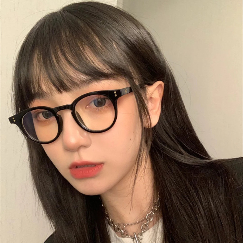 Mắt kính gọng tròn chống bức xạ thời trang Hàn Quốc trẻ trung