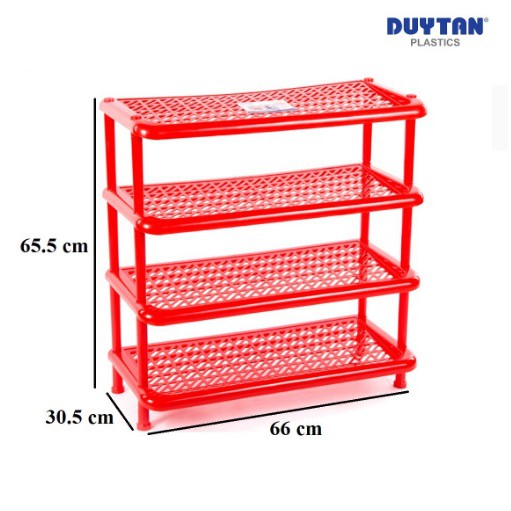 Kệ dép đại nhựa DUY TÂN 4 tầng (66 x 30.5 x 65.5 cm) - 41743 - Giao màu ngẫu nhiên