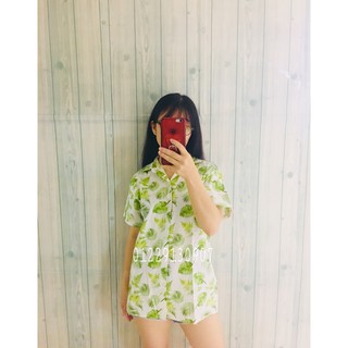 ÁO SƠ MI HOA LÁ CHẤT LỤA MỀM MỊN