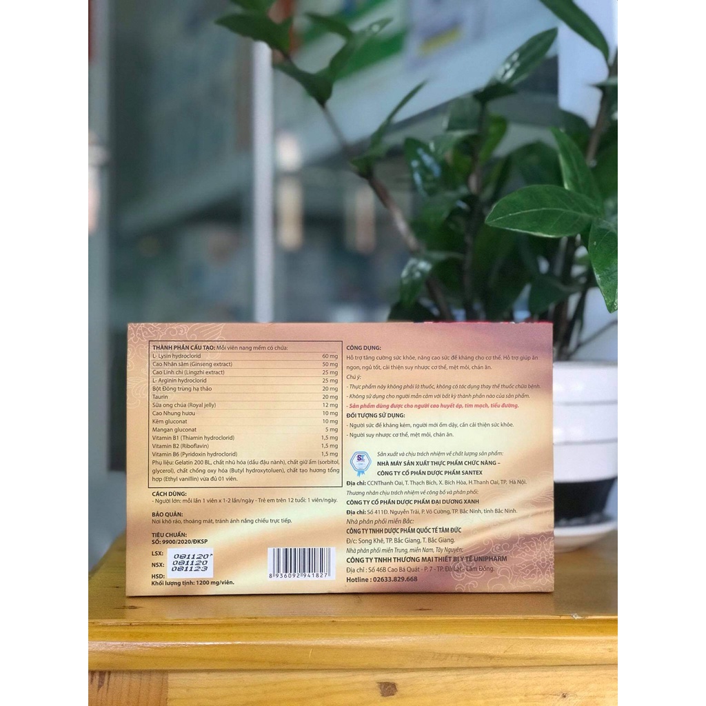 Đông trùng hạ thảo Green Gingsheng - bổ sung các vitamin và khoáng chất, hỗ trợ kích thích ăn ngon miệng.