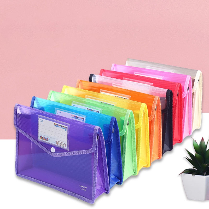 Túi Đựng Tài Liệu Khổ A3 / A4 / A5 / FC Màu Sắc Nổi 3D Cho Học Sinh/Văn Phòng