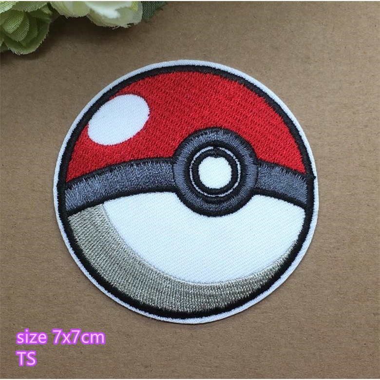 Miếng Dán Ủi Quần Áo Thêu Hình Pokemon Pikachu diy