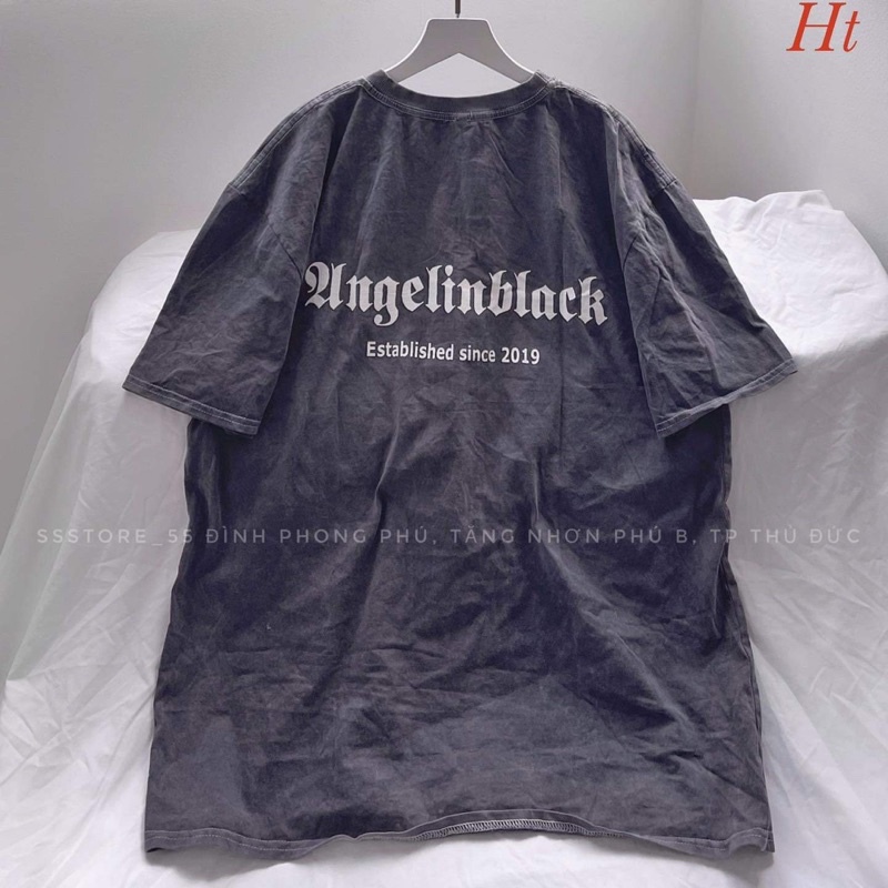 Áo loang chữ Black H2A779