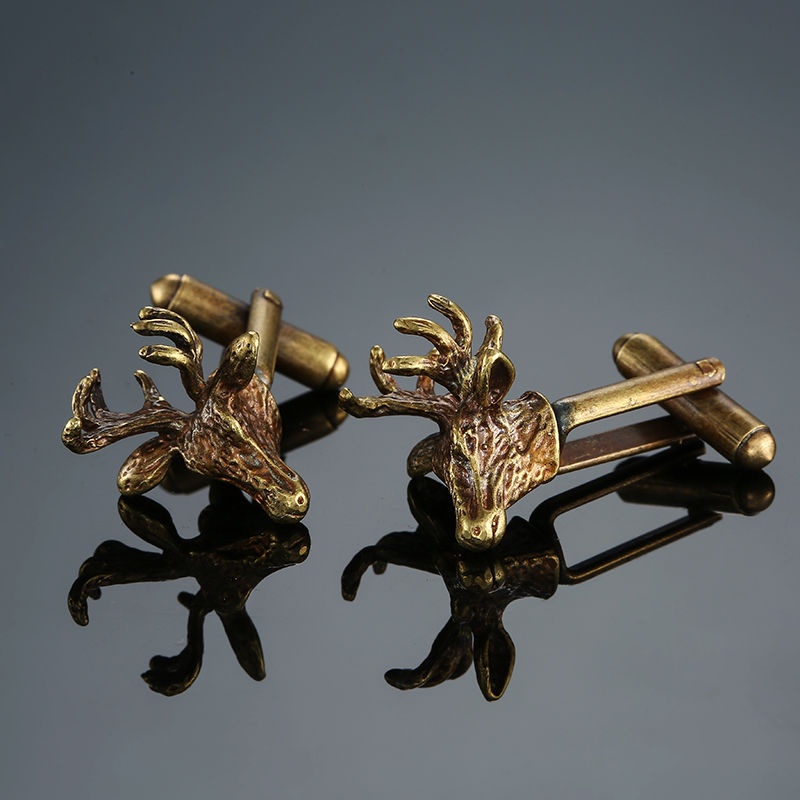 Khuy Măng Sét Bằng Thép Không Gỉ Hình Động Vật Vui Nhộn Chất Lượng Cao Dành Cho Áo Sơ Mi Nam