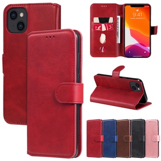 Bao da điện thoại nắp lật có ngăn đựng thẻ thích hợp cho Iphone 13 12 mini 11 pro max