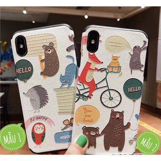 Ốp lưng in nổi hoạt hình - ốp iphone 6 6s 6plus 6splus 7 7plus 8 8plus x xs xsmax
