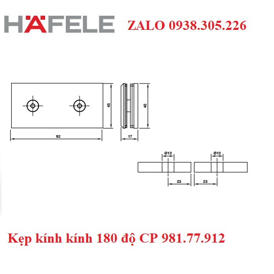 Kẹp kính kính 180 độ CP 981.77.912 | BigBuy360 - bigbuy360.vn