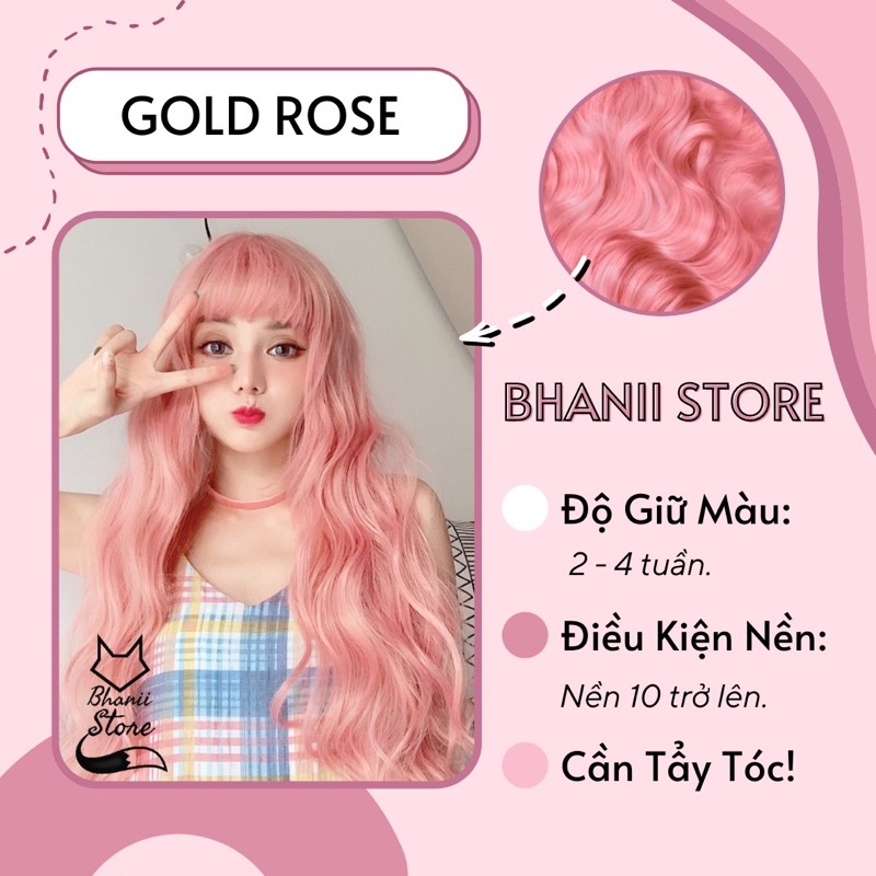 Thuốc nhuộm tóc Gold Rose, Vàng Hồng bhanii store