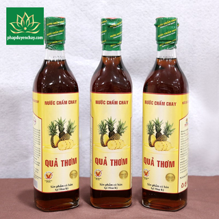 Thực Phẩm Chay - Nước Mắm Chay Nước Chấm Quả Thơm (Dứa), Chai Thủy Tinh 520ml
