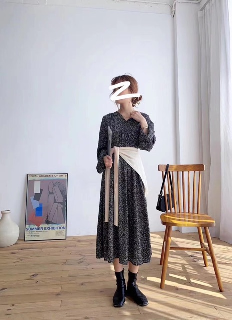 Váy hoa nhí cổ V nhún eo dáng mới siêu tôn dáng Ulzzang style🌸 VKE9133 Hàng Quảng Châu | BigBuy360 - bigbuy360.vn