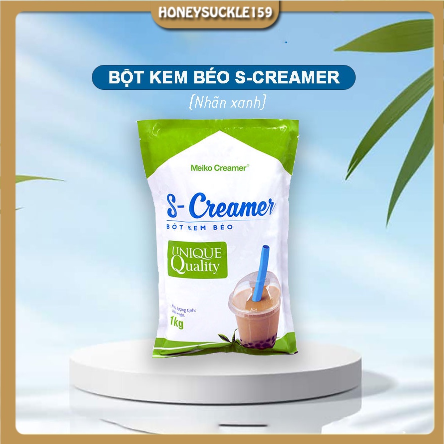 Bột Kem Béo S-Creamer Gói 1kg (Nhãn Xanh)-Bột Sữa,Bột Béo-Pha Trà Sữa, Làm Bánh, Kẹo Nougat