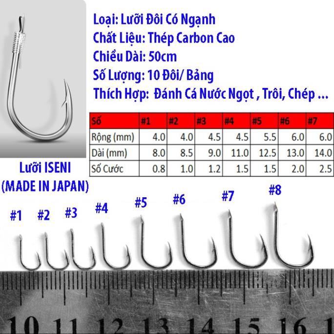 [Chất Lượng] Lưỡi Câu Cá Đôi Buộc Sẵn Chuyên Câu Đài, Cách buộc lưỡi câu cá, Lưỡi câu đài LC-2