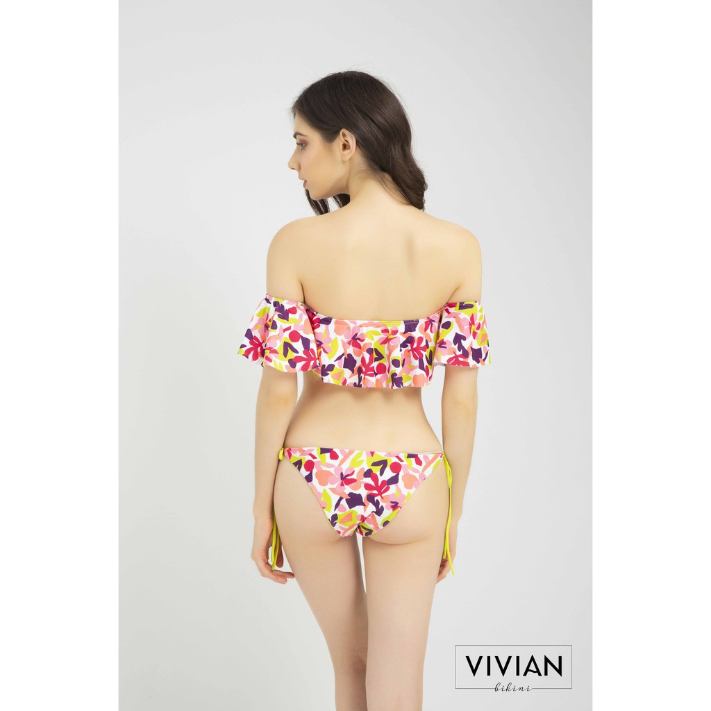 Áo bơi Nữ VIVIAN kiểu dáng trễ vai dây choàng cổ- màu Floral - VS144_FLO