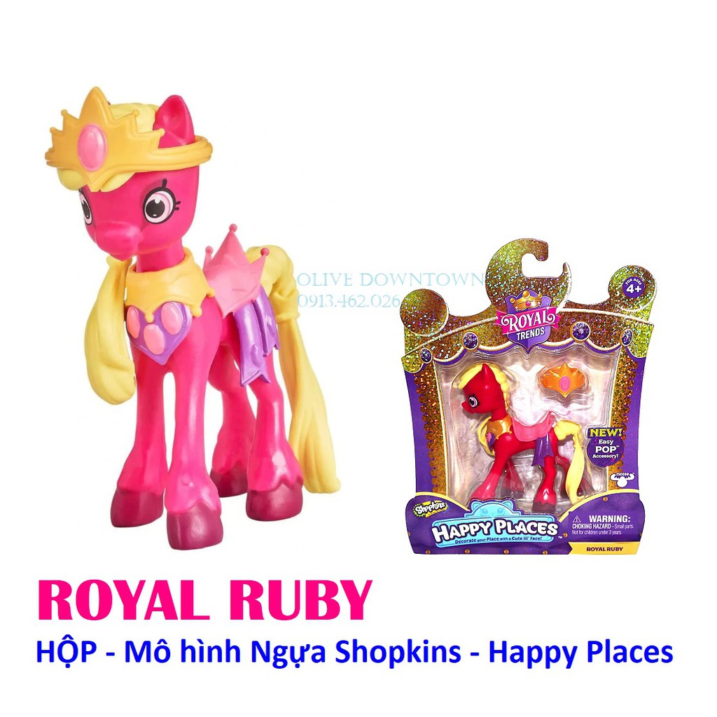 Hộp 🌼 Bé Ngựa Hoàng gia RUBY - Shopkins Royal Ruby - MỚI NGUYÊN HỘP