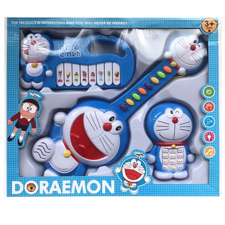 Bộ nhạc cụ Doremon 3 món cho bé yêu (ĐÀN GHITA ĐÀN ORGAN ĐIỆN THOẠI)