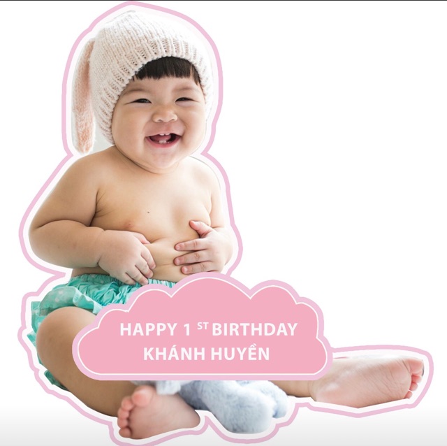 Set phụ kiện sinh nhật, thôi nôi bé gái