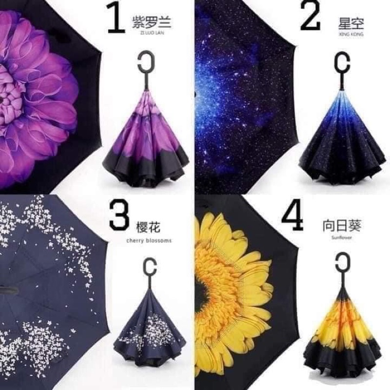 Ô dù gấp ngược thông minh