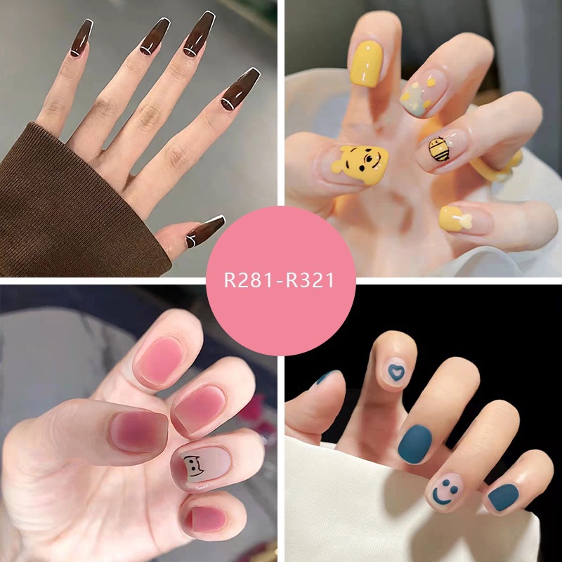 Set 24 Móng Tay Giả Kèm Hộp R280 - R320 Làm Móng Tay Giả