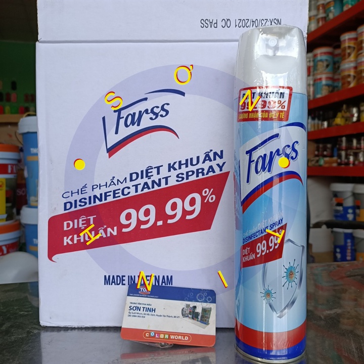 Xịt diệt khuẩn 99,99% Farss 600ml