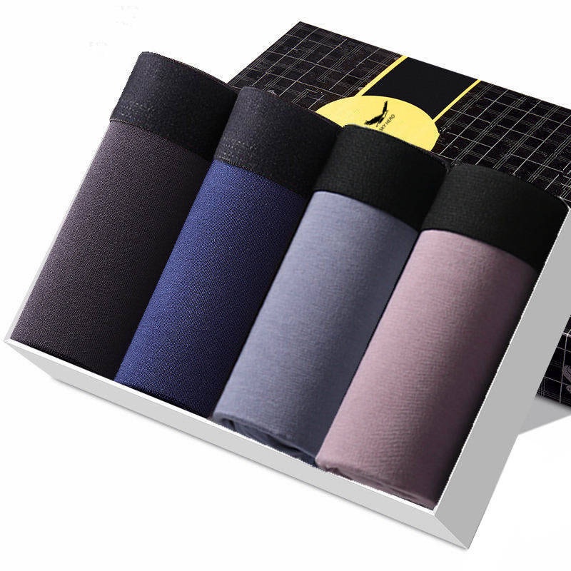 Set 4 Quần Lót Boxer Cotton 4 Trong 1 Cho Nam