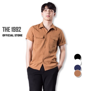 Áo sơ mi nam THE 1992 Áo đũi nam cổ bẻ cộc tay