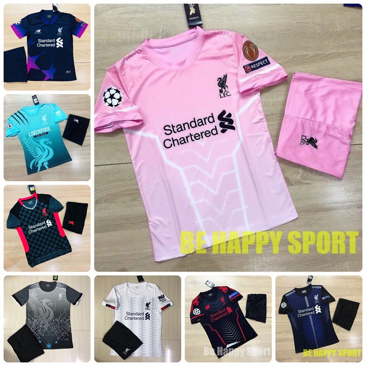 Bộ Quần Áo Phông Bóng Đá CLB Liverpool Thun Lạnh Cao Cấp Thái Lan Cực Chất - Màu Đen pp Bởi Tik Shop 68