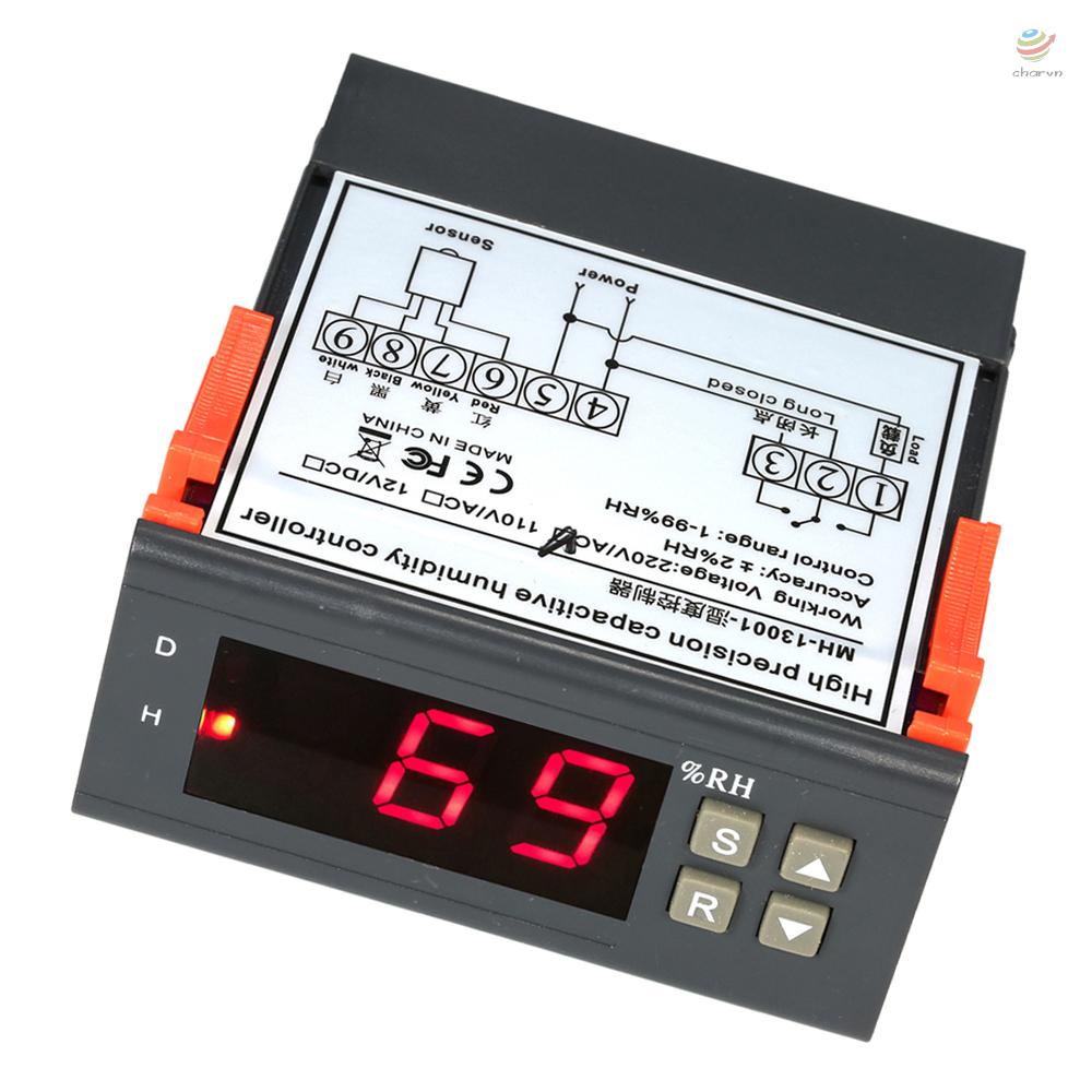 Bộ Điều Khiển Độ Ẩm Không Khí Kỹ Thuật Số Mini 10A 220V 1% ~ 99% Có Cảm Biến
