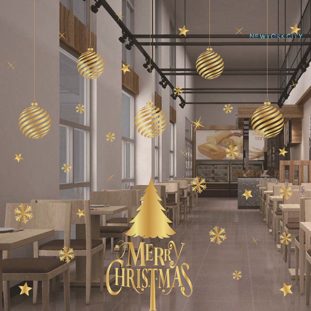 Miếng Dán Trang Trí Giáng Sinh Hình Tuần Lộc Màu Vàng Dễ Thương