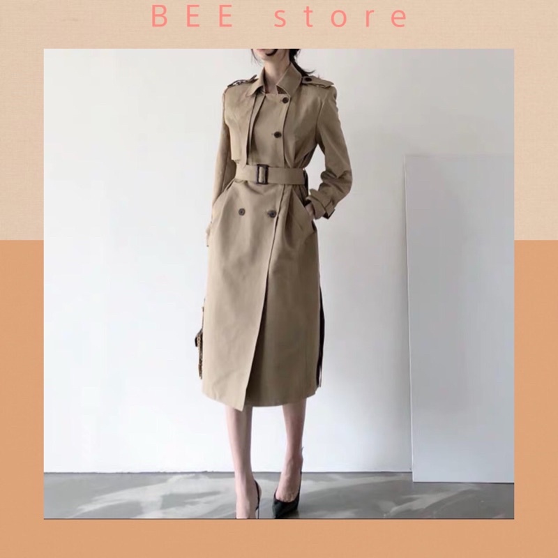 Áo mangto nữ dáng dài (kèm hình em tự chụp và video review SẴN ĐEN M)