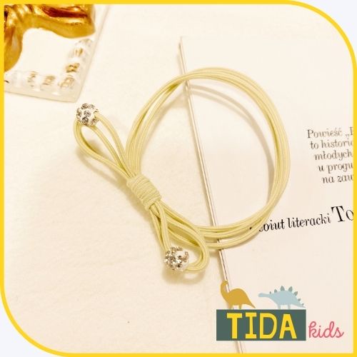 Dây Buộc Tóc ⚡ HOT TREND ⚡ Dây Cột Tóc Nhiều Vòng Icon Lấp Lánh Đẹp Dễ Thương Hàn Quốc, Phụ Kiện Tóc TiDa Kids Shop