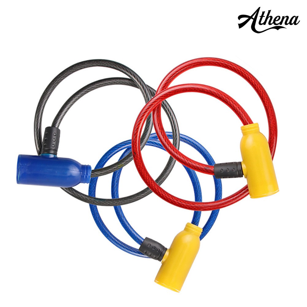 Ổ Khóa Dây Thép An Toàn Chống Trộm Cho Xe Đạp Kèm 2 Chìa Khóa