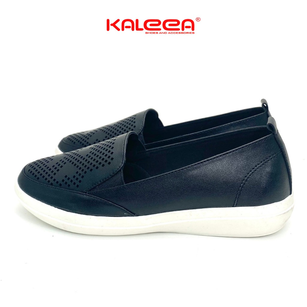 Giày Bệt Nữ Da Bò Moca - KALEEA Đế Bằng Dày 3cm Trống Trơn Trượt Lót Mềm Mũi Trơn - MO719 | BigBuy360 - bigbuy360.vn