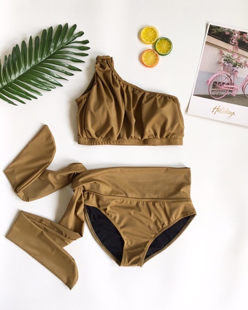 Set bikini nữ hoàng lệch vai nhiều màu | BigBuy360 - bigbuy360.vn