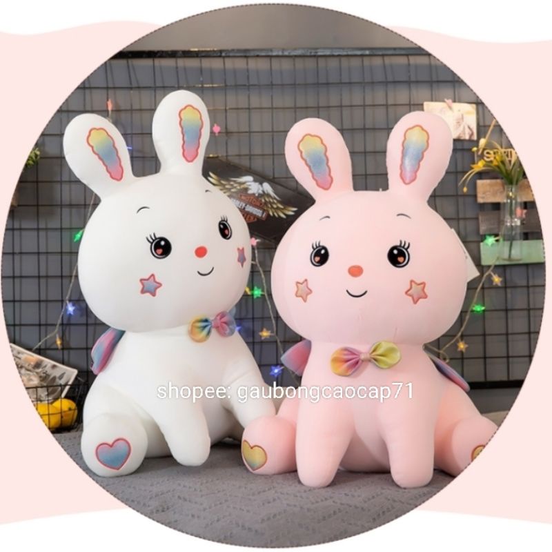 ❌ gấu bông Thỏ Hồng Nơ Lấp Lánh 50cm, thú nhồi bông Đồ chơi quà tặng