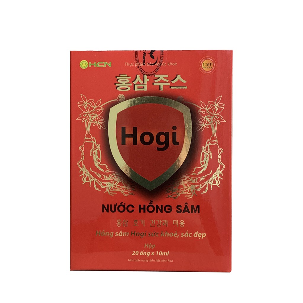 Nước Hồng Sâm Hogi Bồi Bổ Sức Khỏe, Tăng Cường Sức Đề Kháng - Hộp 20 Ống x 10ml