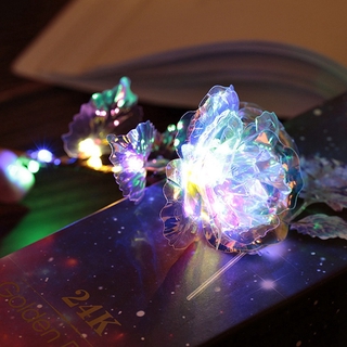 Hoa hồng vàng 24k có đèn led phát sáng galaxy cho ngày lễ tình nhân