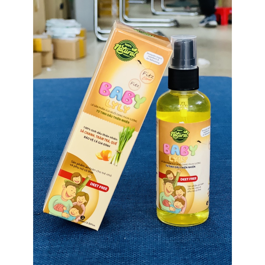 Xịt xua muỗi Baby Lyly cho bé, tránh muỗi côn trùng đốt