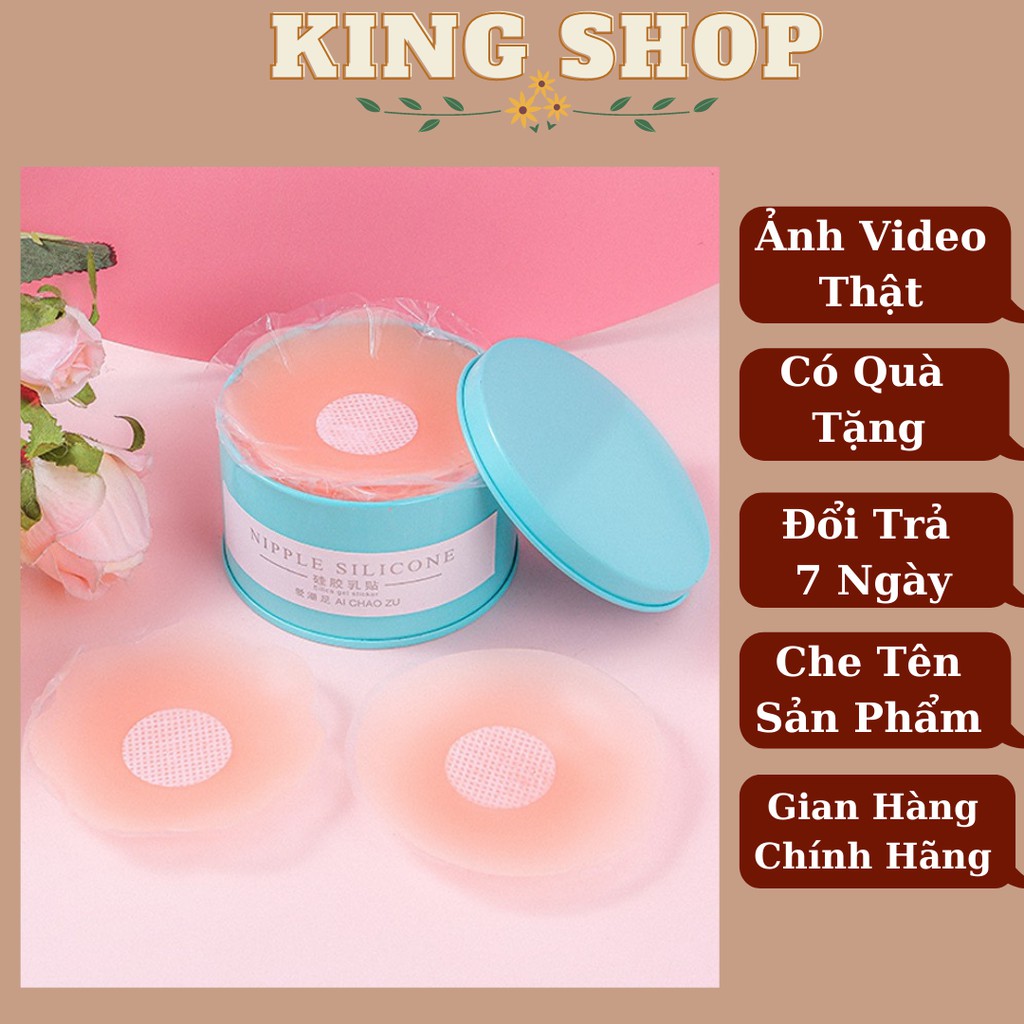 Hộp 5 đôi dán ti silicon ⭐FREESHIP⭐ Miếng Dán Ngực sang chảnh dùng nhiều lần dính cực chắc D306